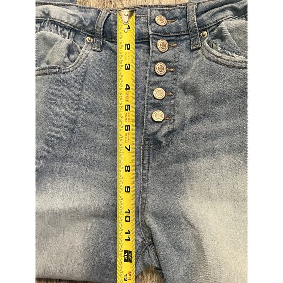 No Boundaries Skinny Jeans Size 9 Light Wash Button Fly High Rise Stretch Denim - Picture 5 of 6
